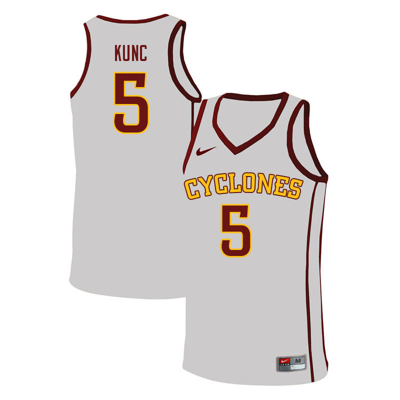Men #5 Aljaz Kunc Iowa State Cyclones College Basketball Jerseys Sale-White - Click Image to Close